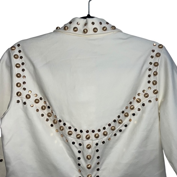 NEW NWT Cult Gaia Anika Studded Shirtdress Mini Dress Off White - Picture 8 of 12